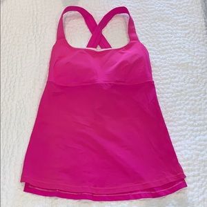 hot pink lululemon athletic tank